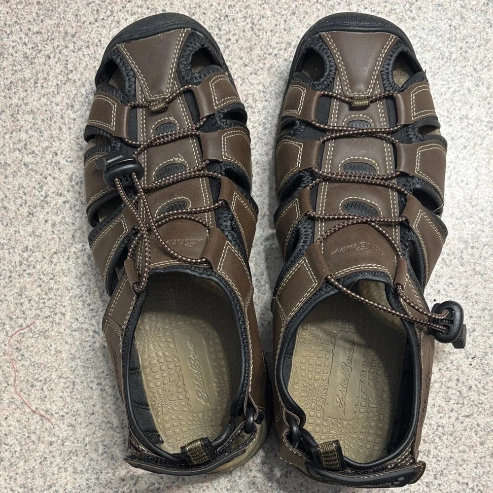 Eddie Bauer Brown and Black Men's Sandals